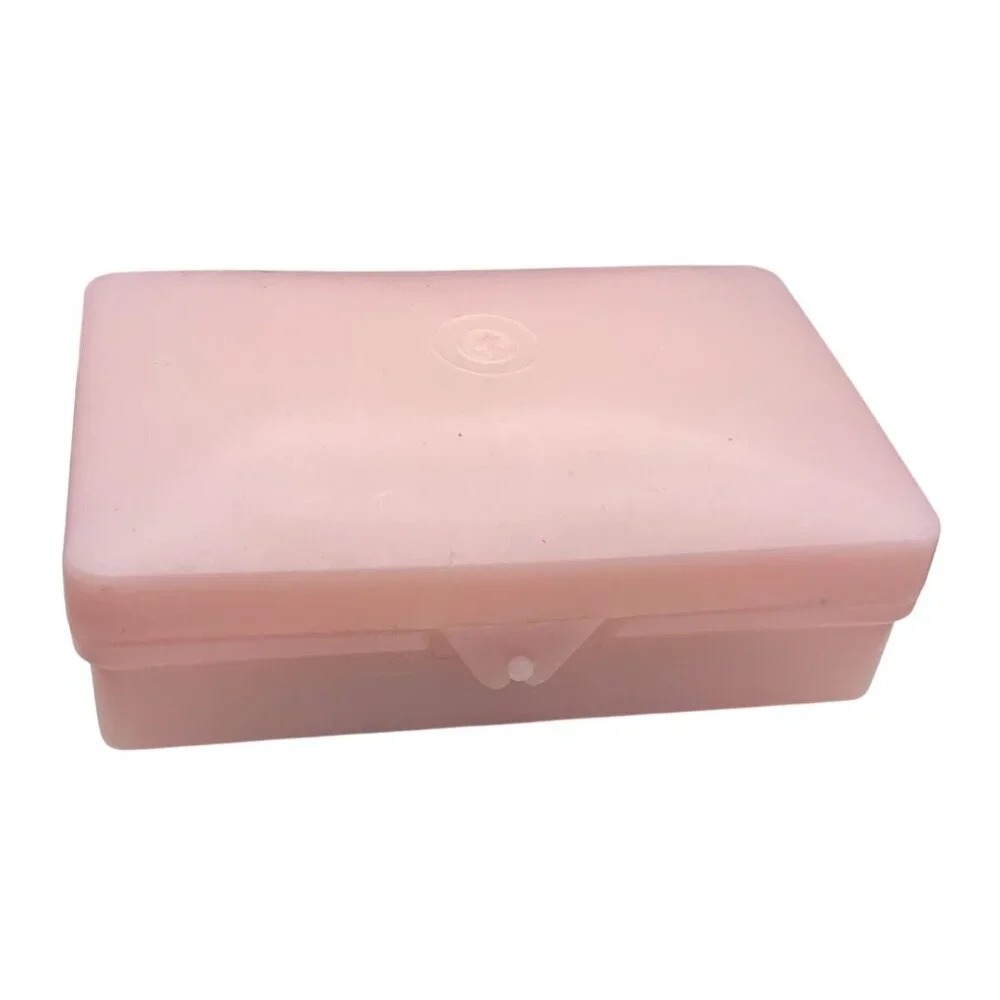 Vintage Stanley Home Products Pink Plastic Soap Dish With Floral Soap 4